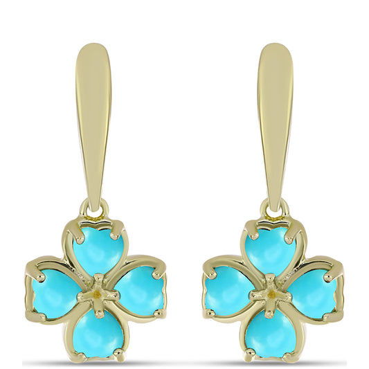 Kullatut hopeat Korvakorut Ruususen Turkoosilla