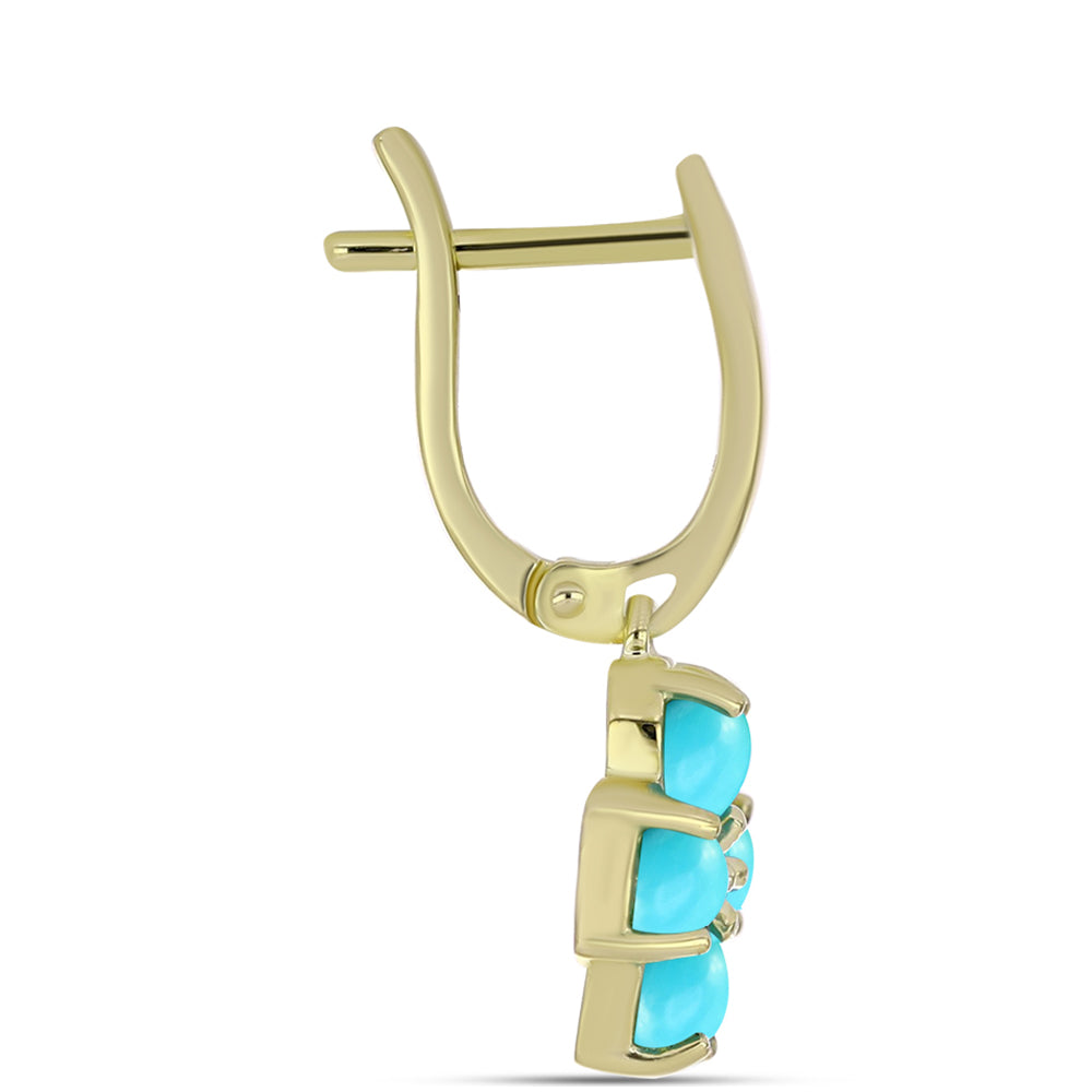 Kullatut hopeat Korvakorut Ruususen Turkoosilla 2 