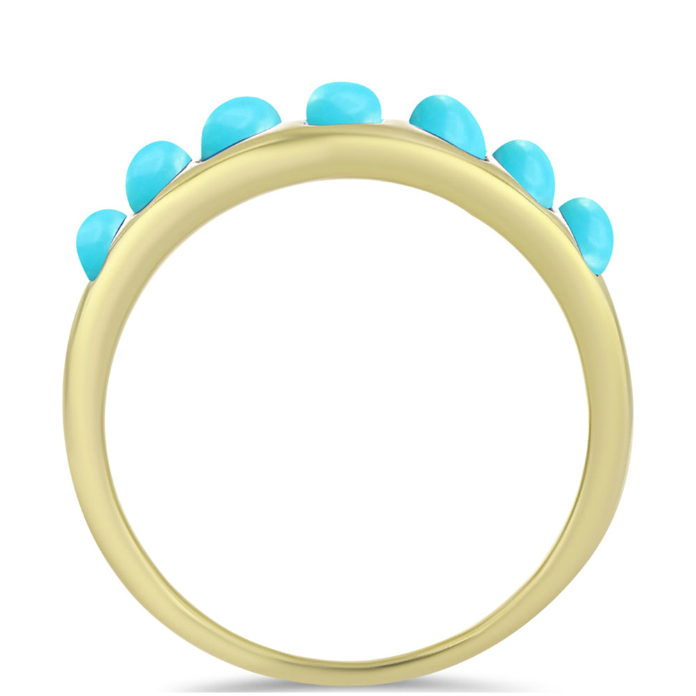 Kullattu hopeaSormus Ruususen Turkoosilla 2 