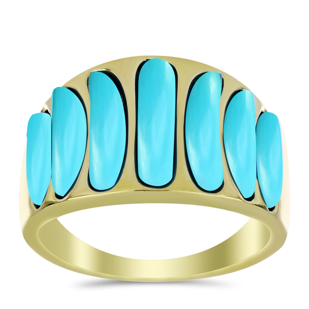 Kullattu hopeaSormus Ruususen Turkoosilla