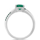 HopeaSormus Merivihreä Moissanite