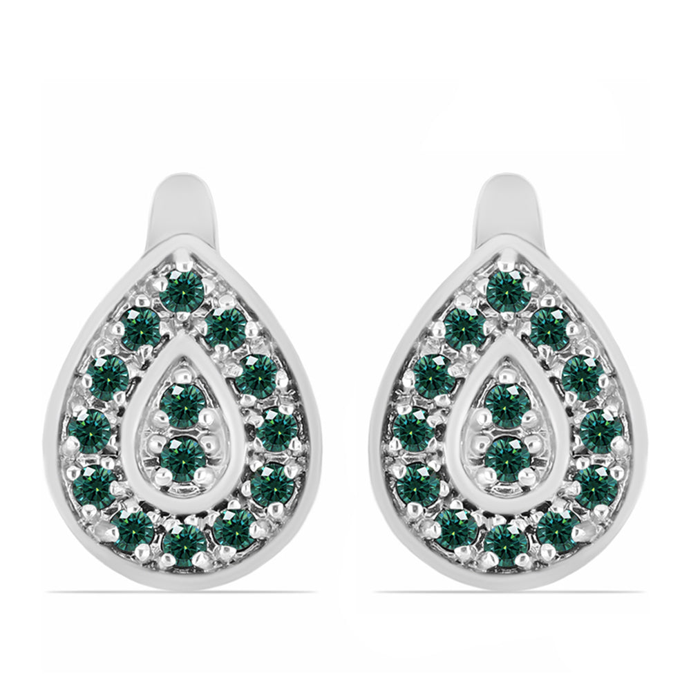 HopeaKorvakorut Merivihreä Moissanite