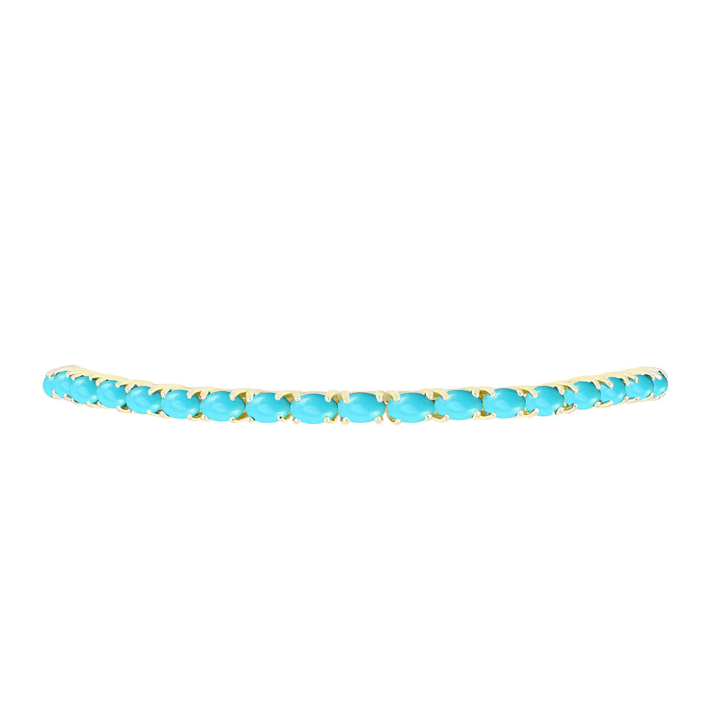 Kullattu hopeaRannekoru Ruususen Turkoosilla 2 