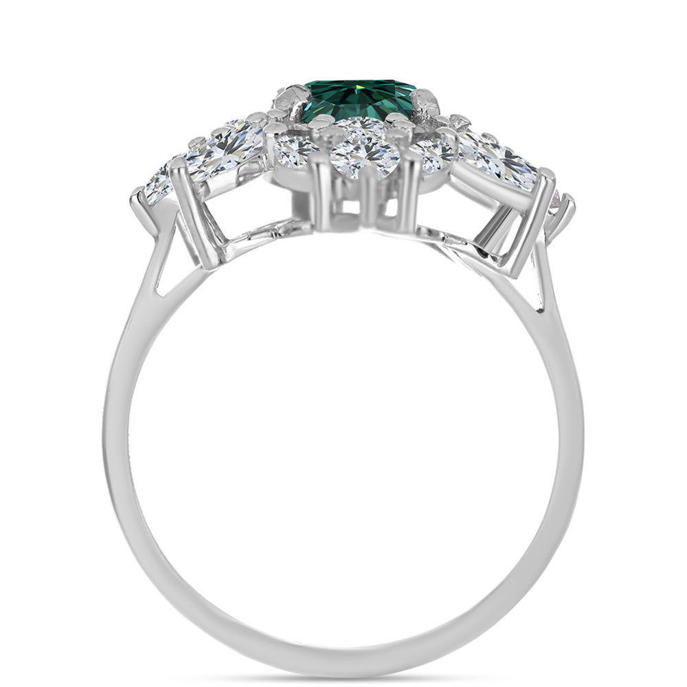 HopeaSormus Merivihreä Moissanite ja Valkoisella Topaasilla