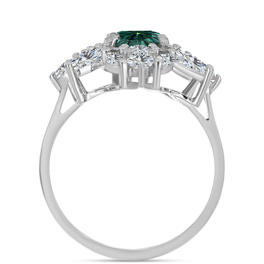 HopeaSormus Merivihreä Moissanite ja Valkoisella Topaasilla