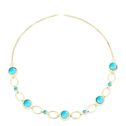 Kullattu hopeaRannekoru Ruususen Turkoosilla