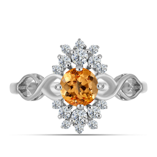 HopeaSormus Keisarillinen keltainen topaasi ja Valkoisella Topaasilla