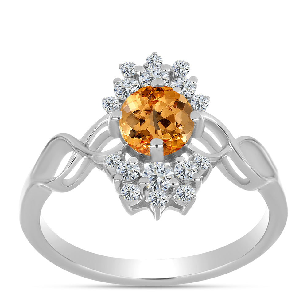 HopeaSormus Keisarillinen keltainen topaasi ja Valkoisella Topaasilla 3 