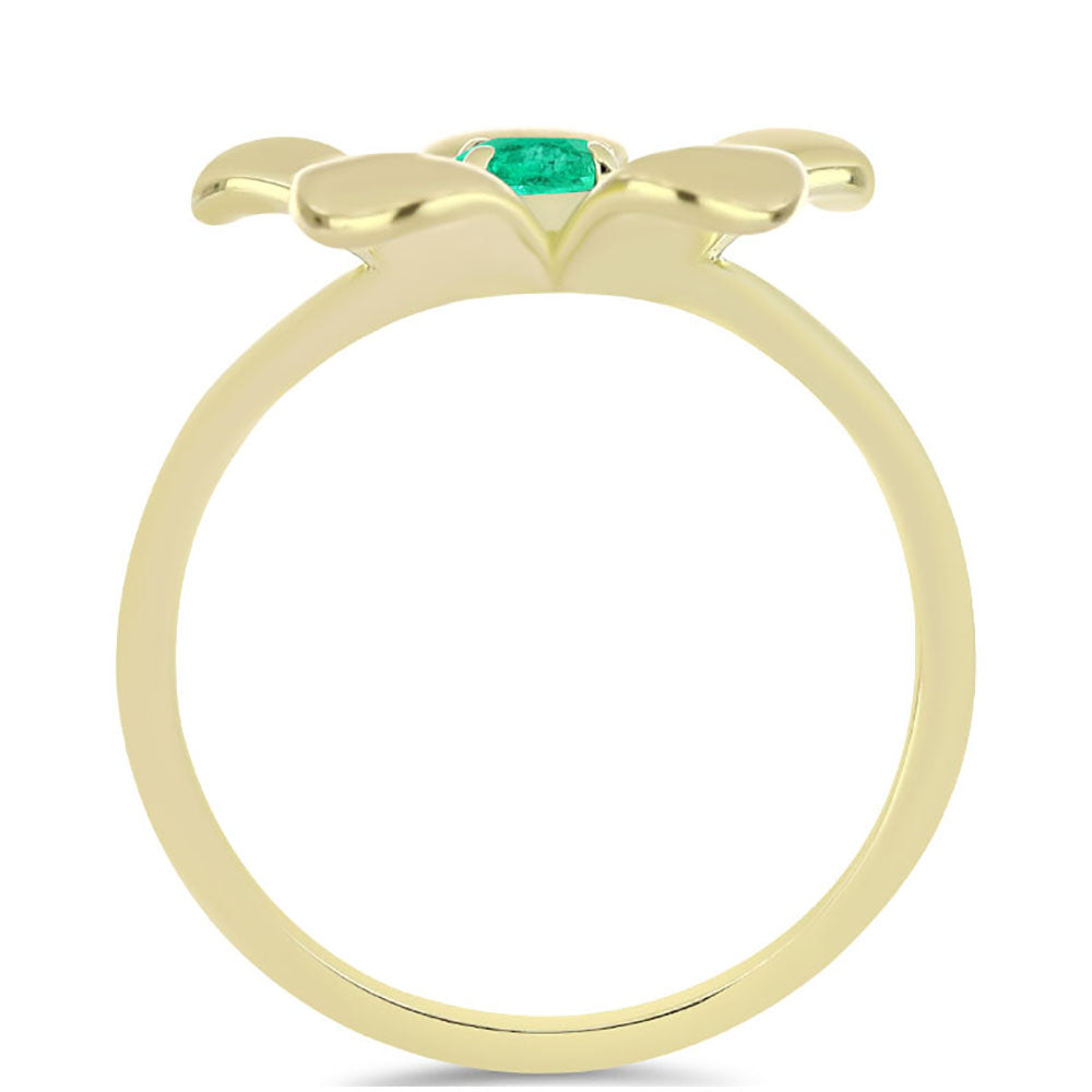 Kullattu hopeaSormus Kolumbian Smaragdilla