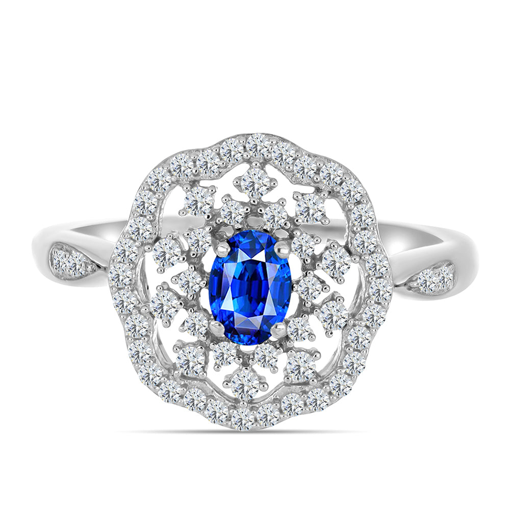 HopeaSormus Australialaisella Sinisellä Safiirilla ja Valkoisella Topaasilla 1 