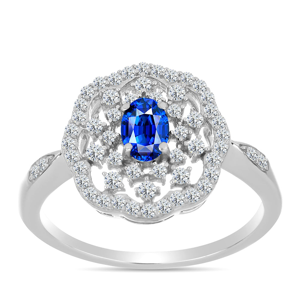 HopeaSormus Australialaisella Sinisellä Safiirilla ja Valkoisella Topaasilla 3 