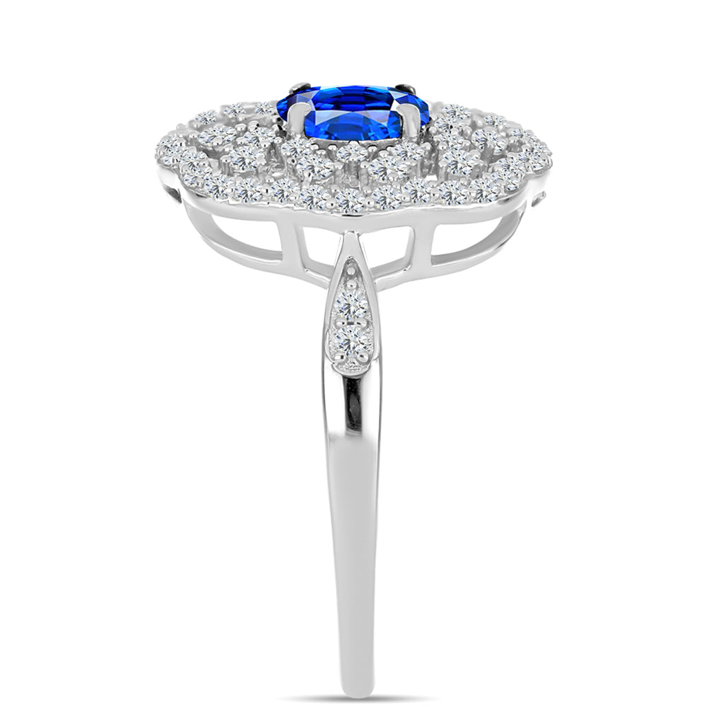 HopeaSormus Australialaisella Sinisellä Safiirilla ja Valkoisella Topaasilla