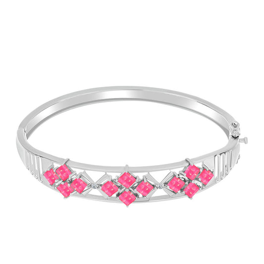 HopeaRannerenkaalla Lega Dembin Vaaleanpunaisella Opaalilla ja Valkoisella Topaasilla