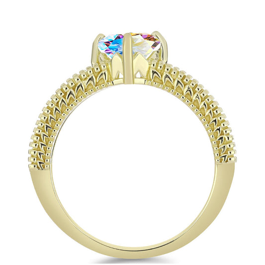 Kullattu hopeaSormus Jäämoissanite