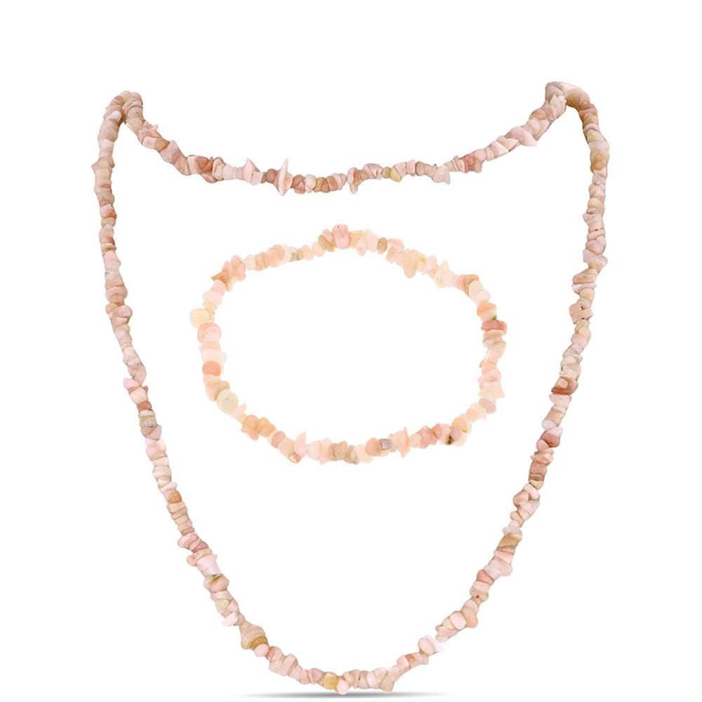 Setti Lega Dembin Vaaleanpunaisella Opaalilla ( Kaulakoru+Rannekoru ) 1 