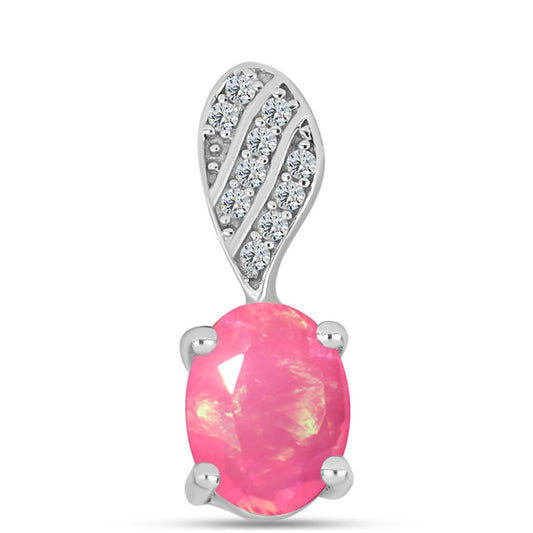 HopeaRiipus Lega Dembin Vaaleanpunaisella Opaalilla ja Valkoisella Topaasilla