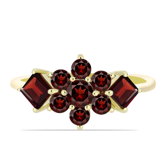 Kullattu hopeaSormus Barton Granaatilla