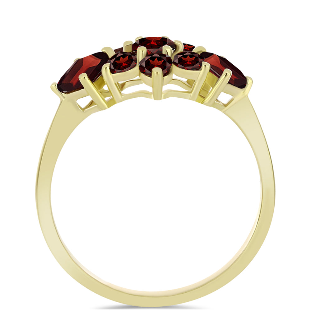 Kullattu hopeaSormus Barton Granaatilla 2 