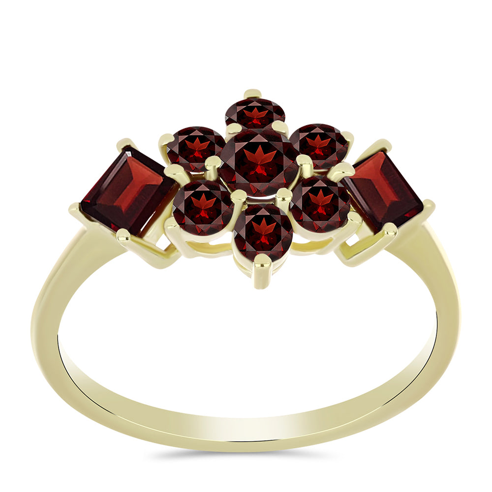 Kullattu hopeaSormus Barton Granaatilla 3 