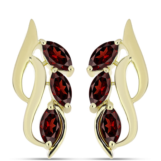 Kullatut hopeat Korvakorut Barton Granaatilla