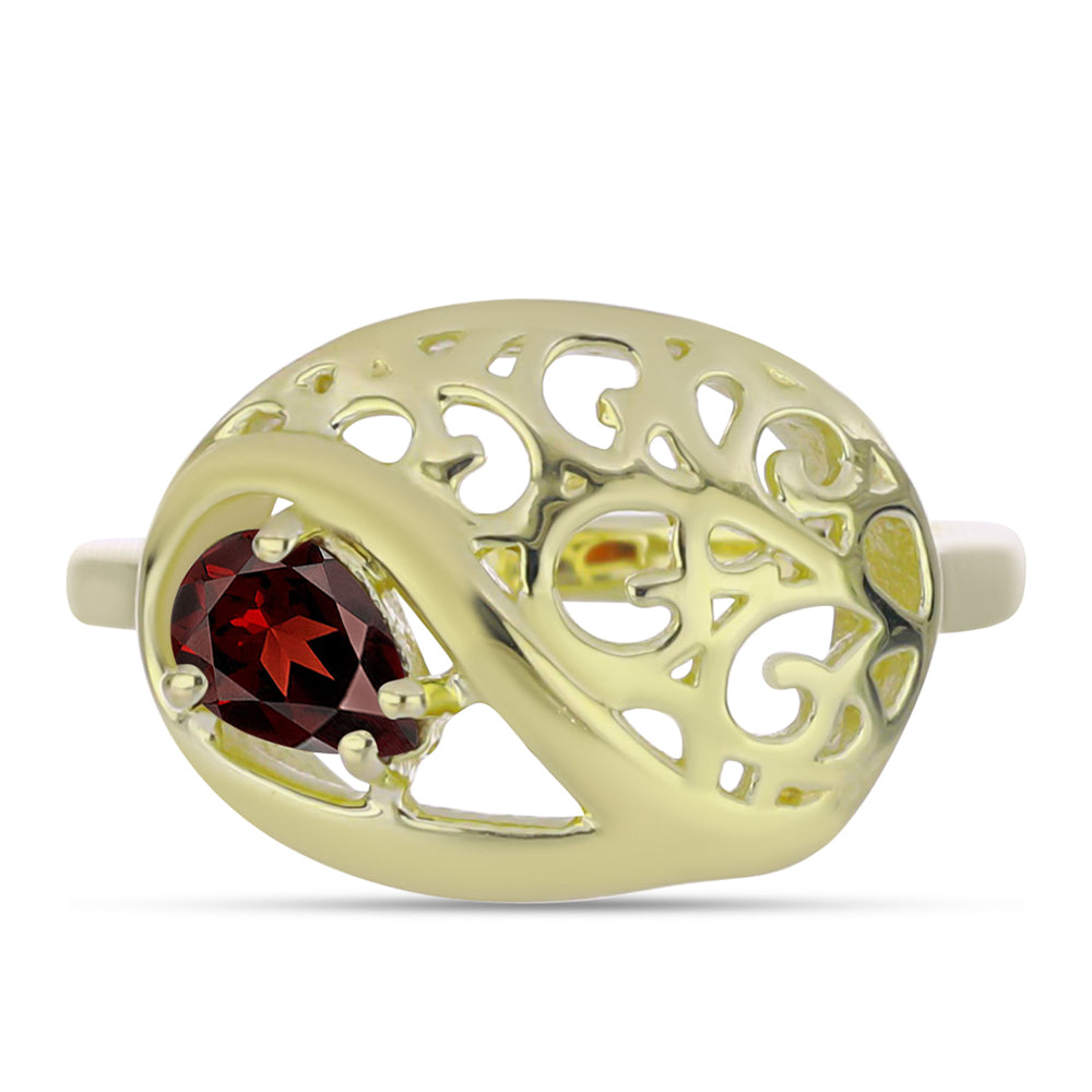 Kullattu hopeaSormus Barton Granaatilla 1 