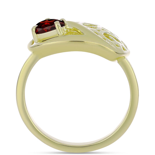 Kullattu hopeaSormus Barton Granaatilla