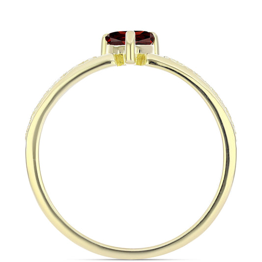 Kullattu hopeaSormus Barton Granaatilla