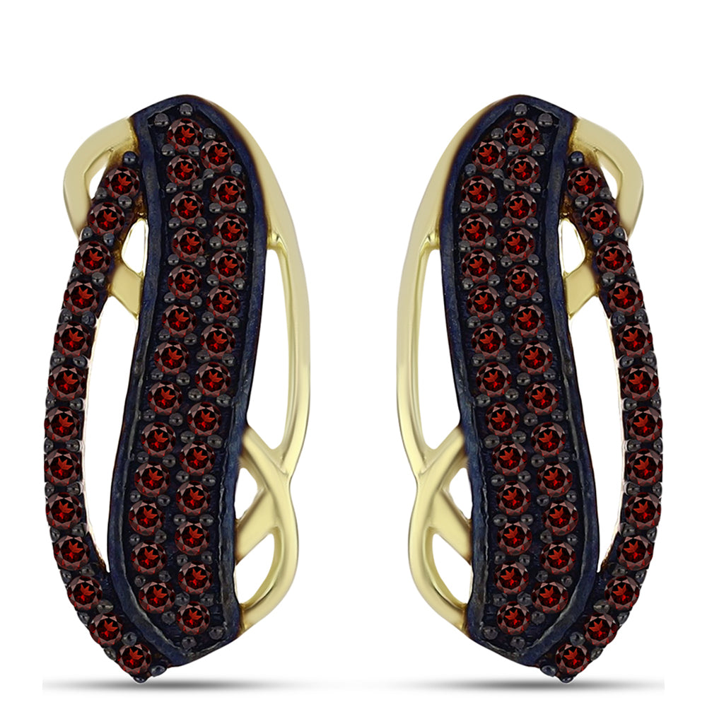 Kullatut hopeat Korvakorut Barton Granaatilla