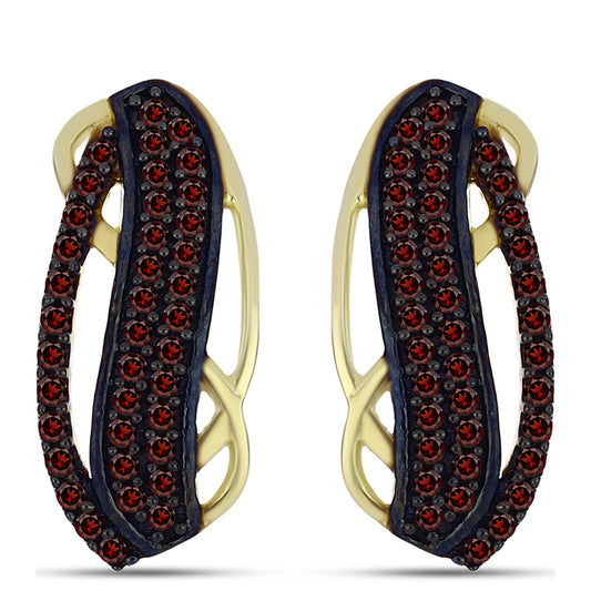 Kullatut hopeat Korvakorut Barton Granaatilla