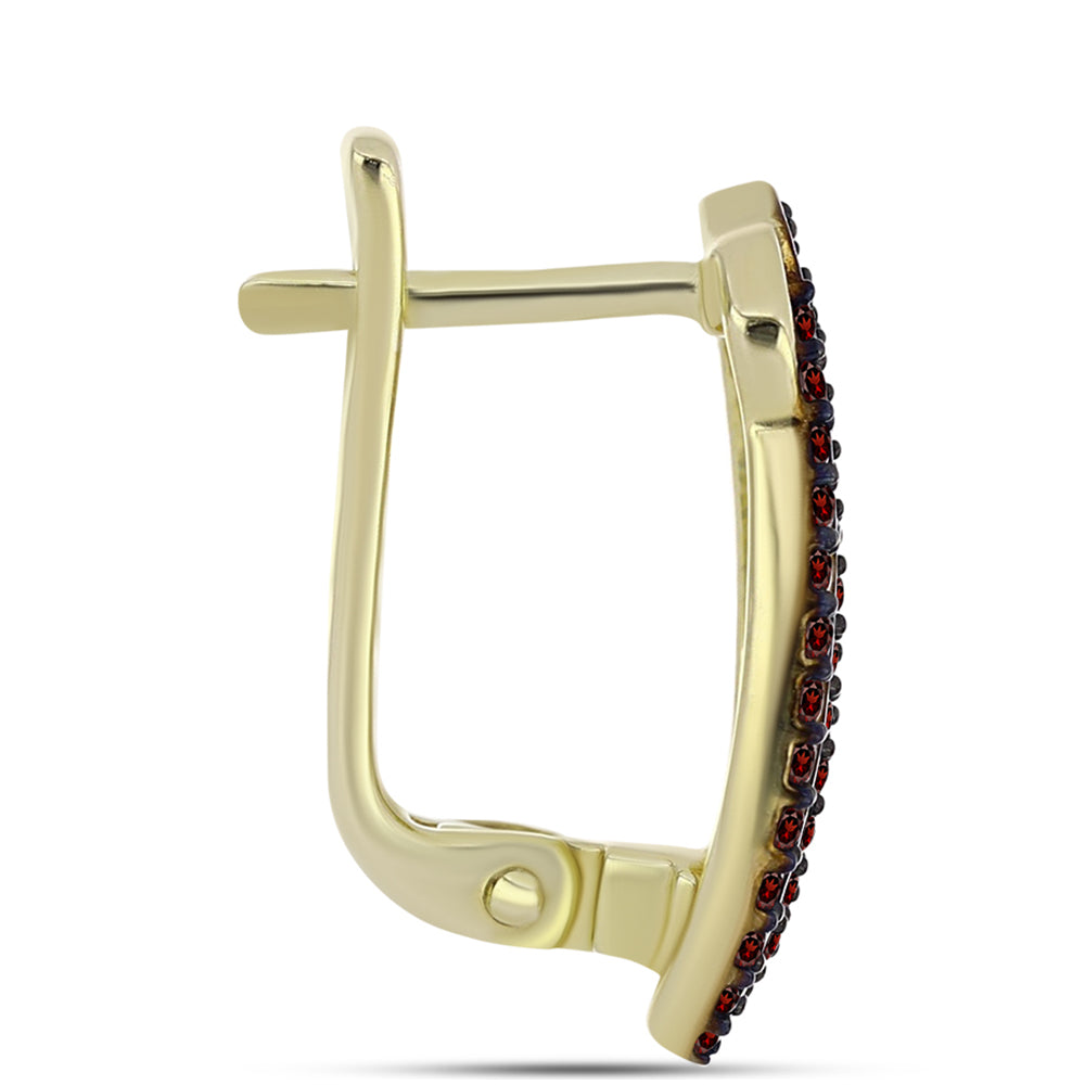 Kullatut hopeat Korvakorut Barton Granaatilla 2 