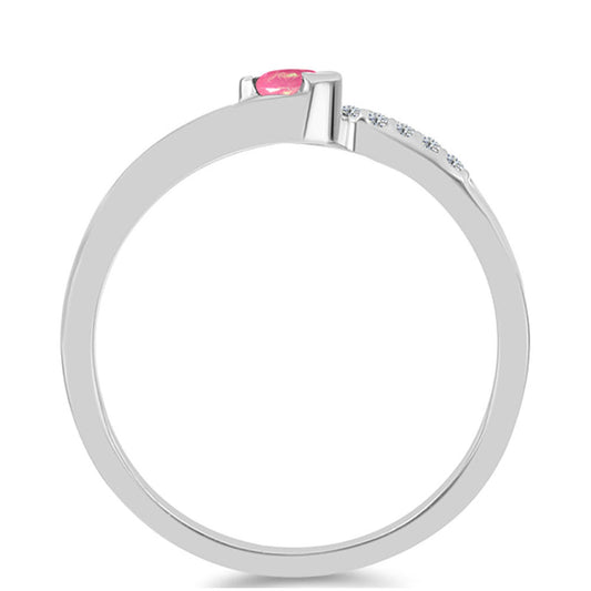 HopeaSormus Lega Dembin Vaaleanpunaisella Opaalilla ja Valkoisella Topaasilla