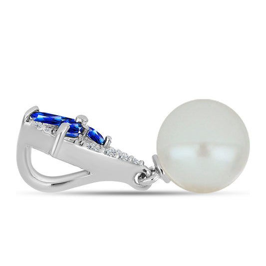 HopeaRiipus Australialaisella Sinisellä Safiirilla ja Makeanveden Valkoisella Helmellä