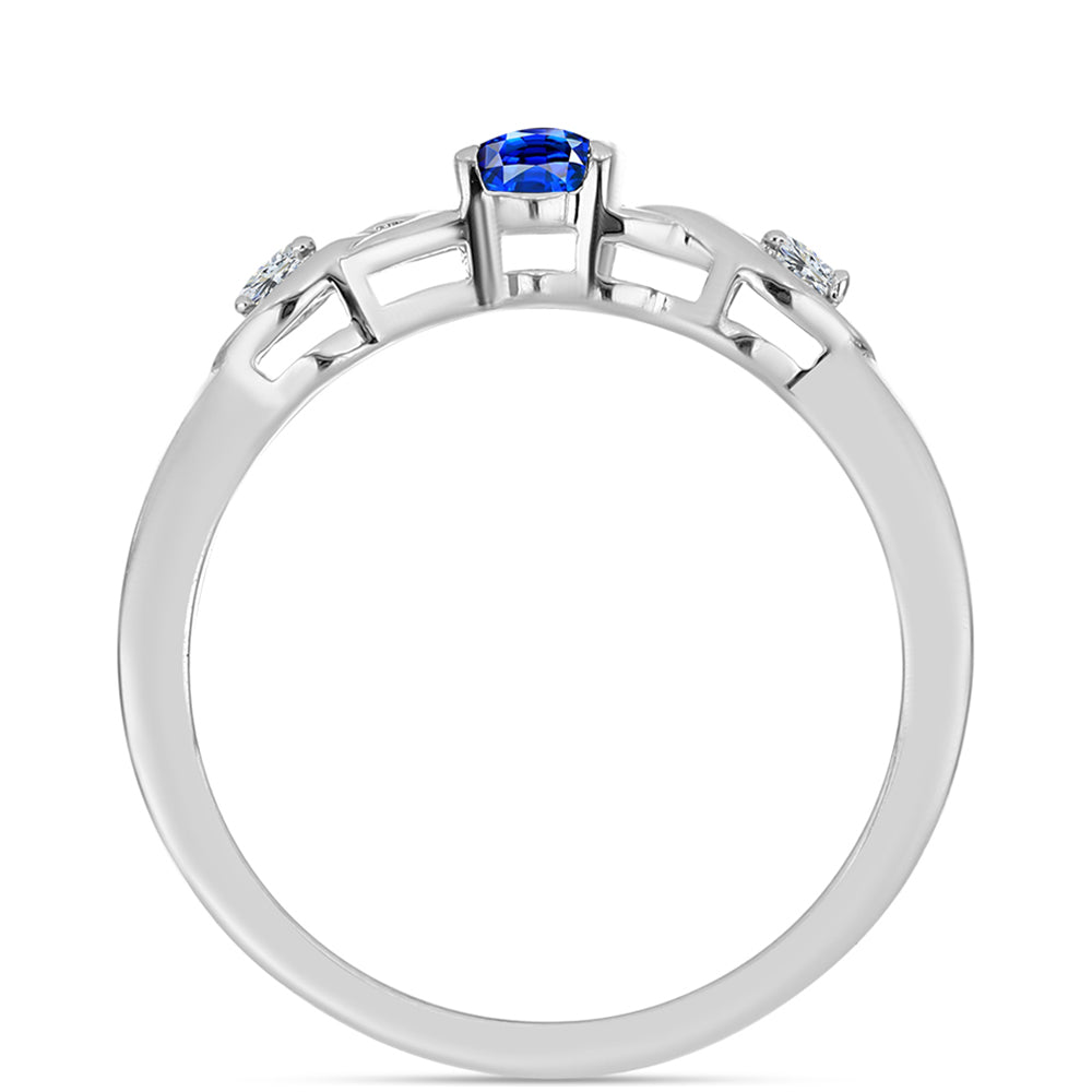 HopeaSormus Australialaisella Sinisellä Safiirilla ja Valkoisella Topaasilla 2 