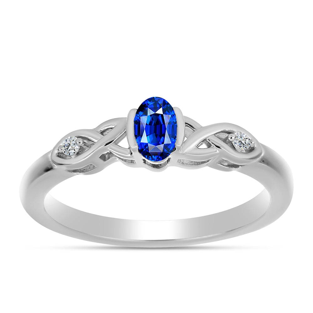 HopeaSormus Australialaisella Sinisellä Safiirilla ja Valkoisella Topaasilla