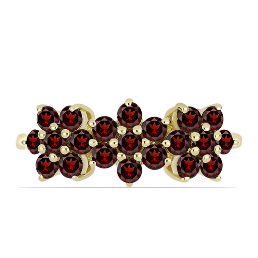 Kullattu hopeaSormus Barton Granaatilla