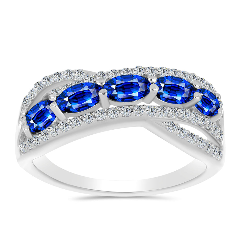 HopeaSormus Australialaisella Sinisellä Safiirilla ja Valkoisella Topaasilla 3 