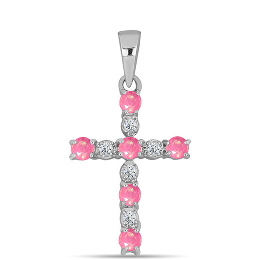 HopeaRiipus Lega Dembin Vaaleanpunaisella Opaalilla ja Valkoisella Topaasilla