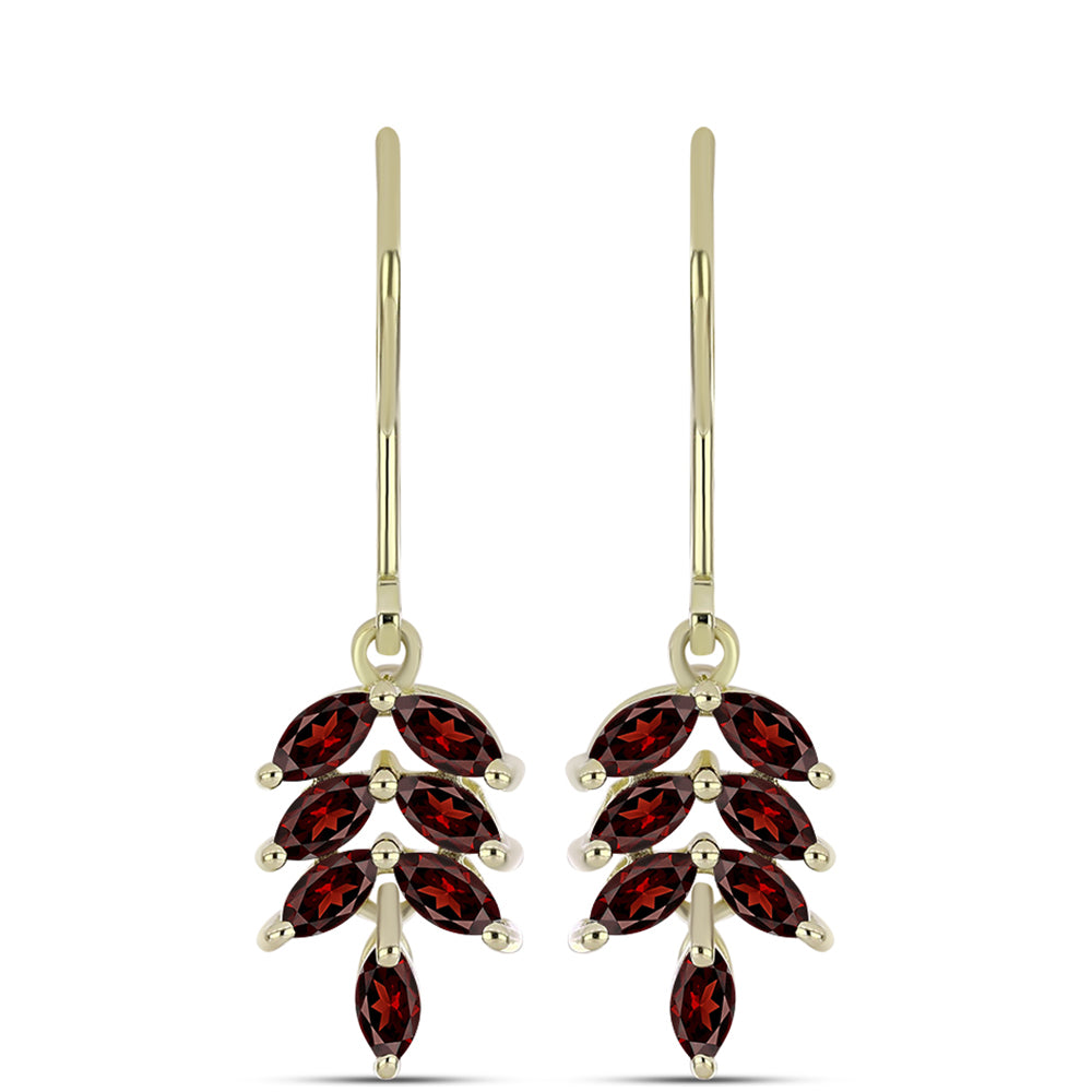 Kullatut hopeat Korvakorut Barton Granaatilla