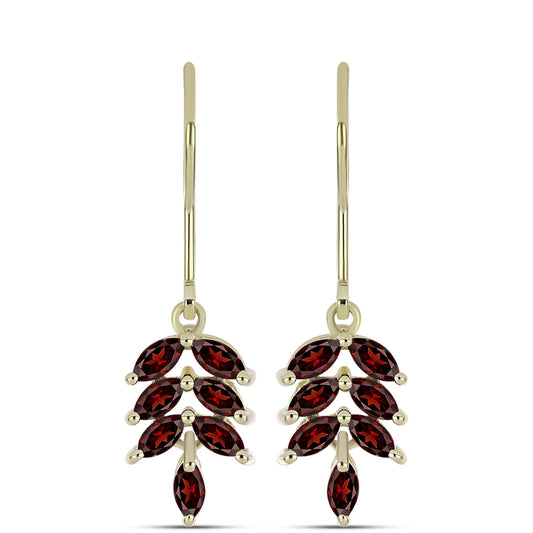 Kullatut hopeat Korvakorut Barton Granaatilla