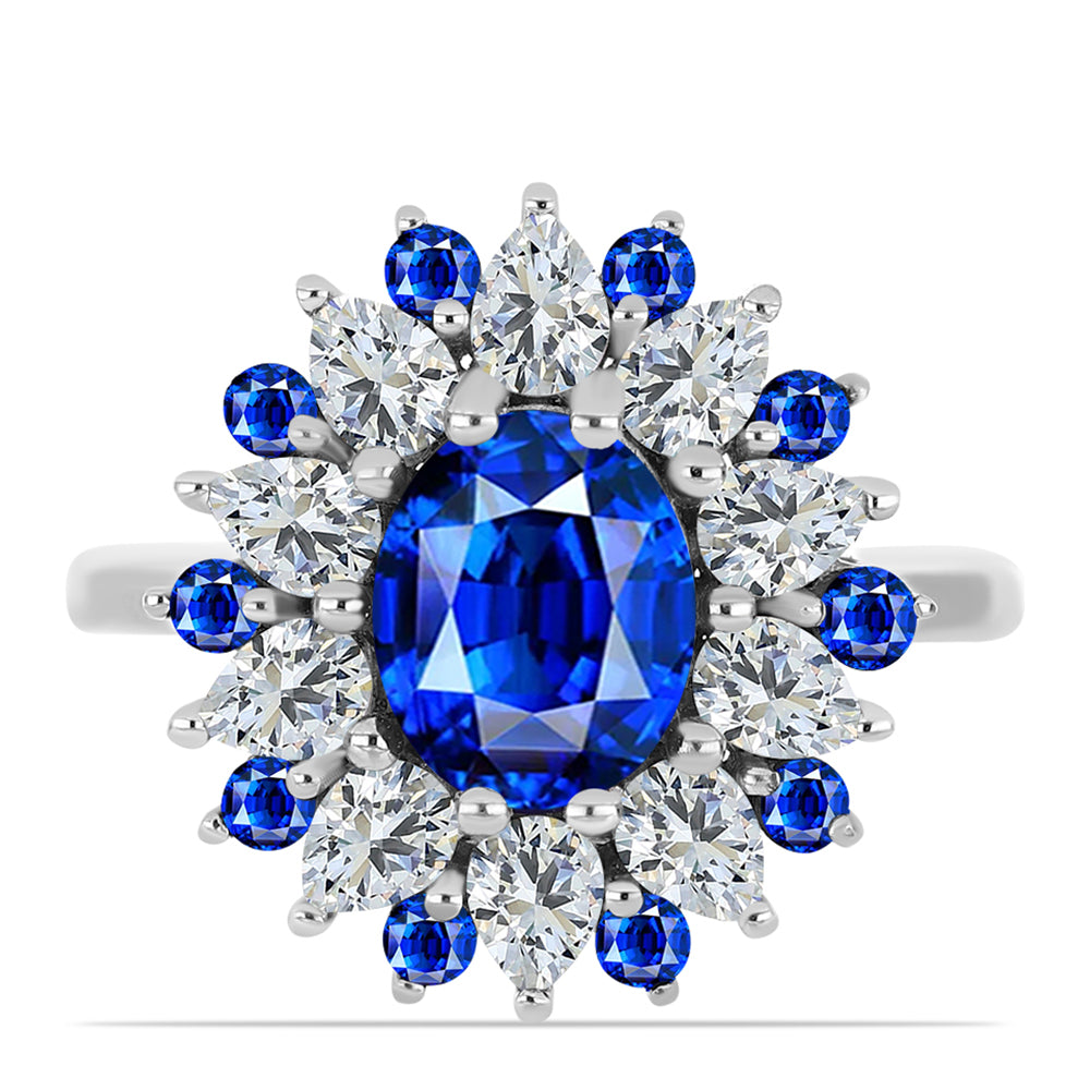 HopeaSormus Australialaisella Sinisellä Safiirilla ja Valkoisella Topaasilla 1 