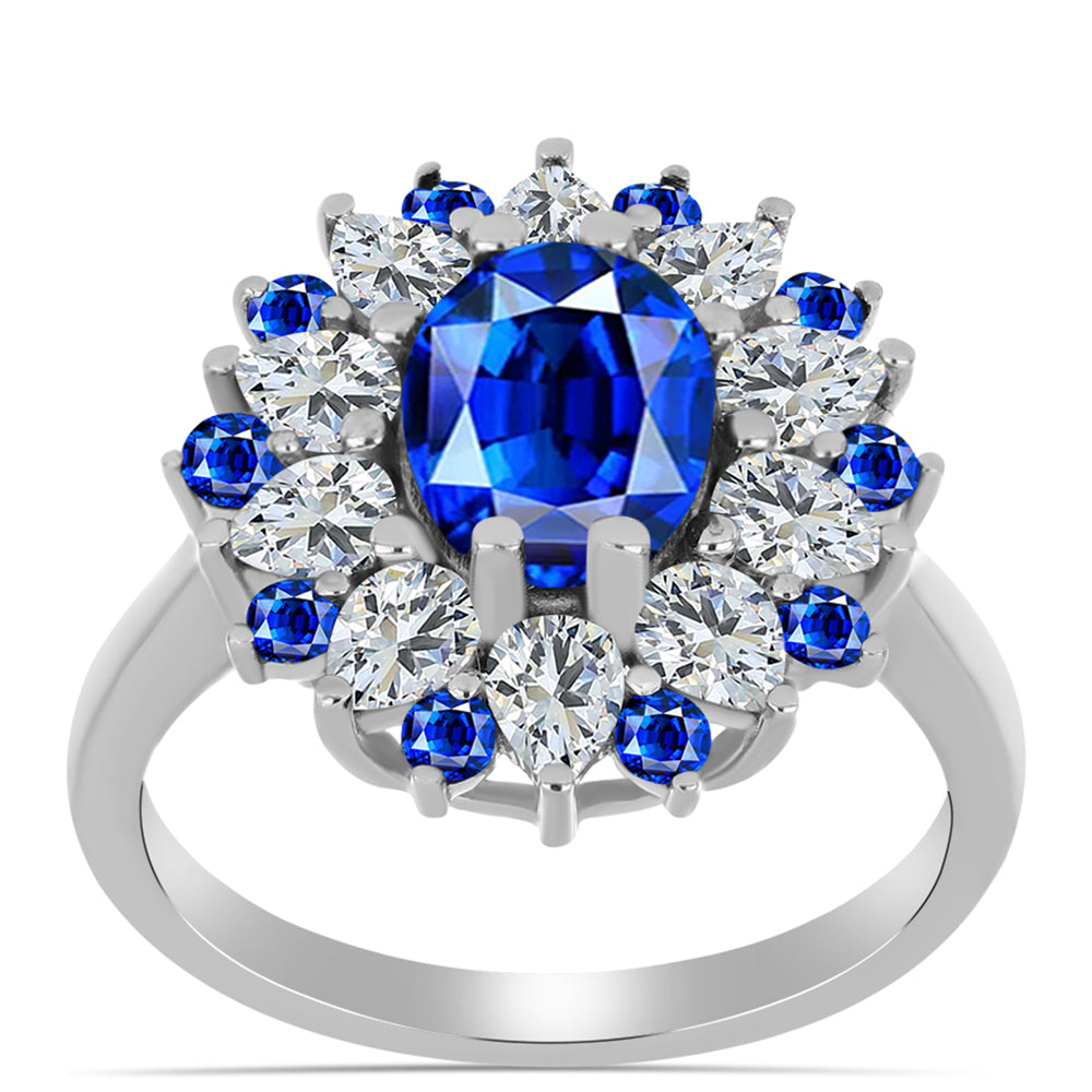 HopeaSormus Australialaisella Sinisellä Safiirilla ja Valkoisella Topaasilla 3 