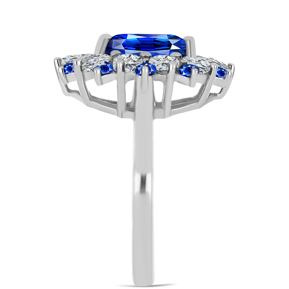 HopeaSormus Australialaisella Sinisellä Safiirilla ja Valkoisella Topaasilla 4 