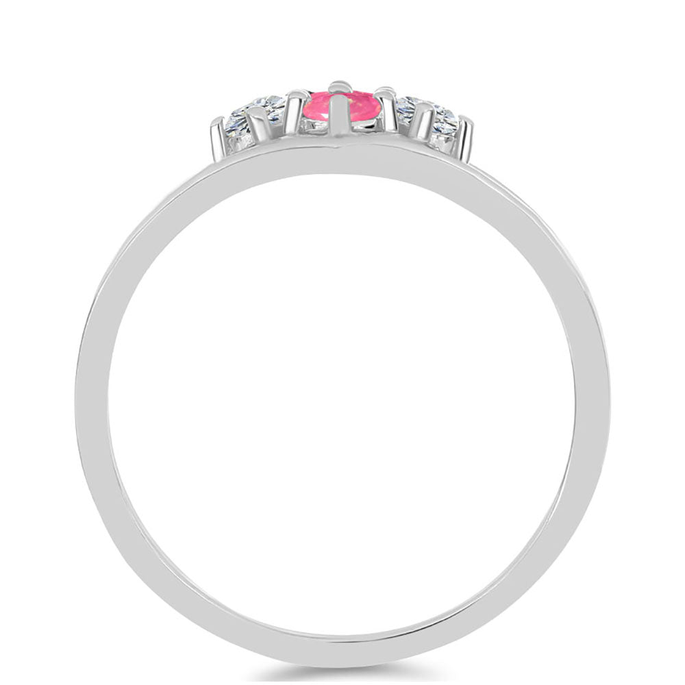 HopeaSormus Lega Dembin Vaaleanpunaisella Opaalilla ja Valkoisella Topaasilla 2 