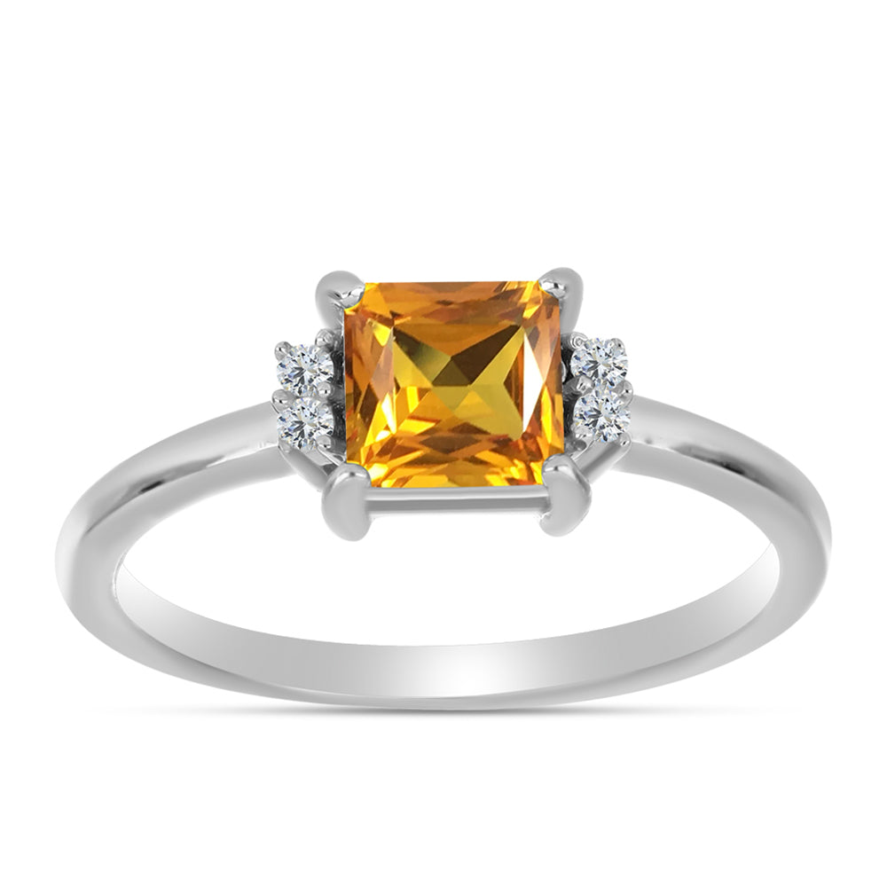 HopeaSormus Keisarillinen keltainen topaasi ja Valkoisella Topaasilla 3 