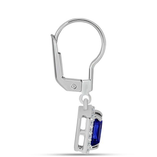 HopeaKorvakorut Australialaisella Sinisellä Safiirilla ja Valkoisella Topaasilla