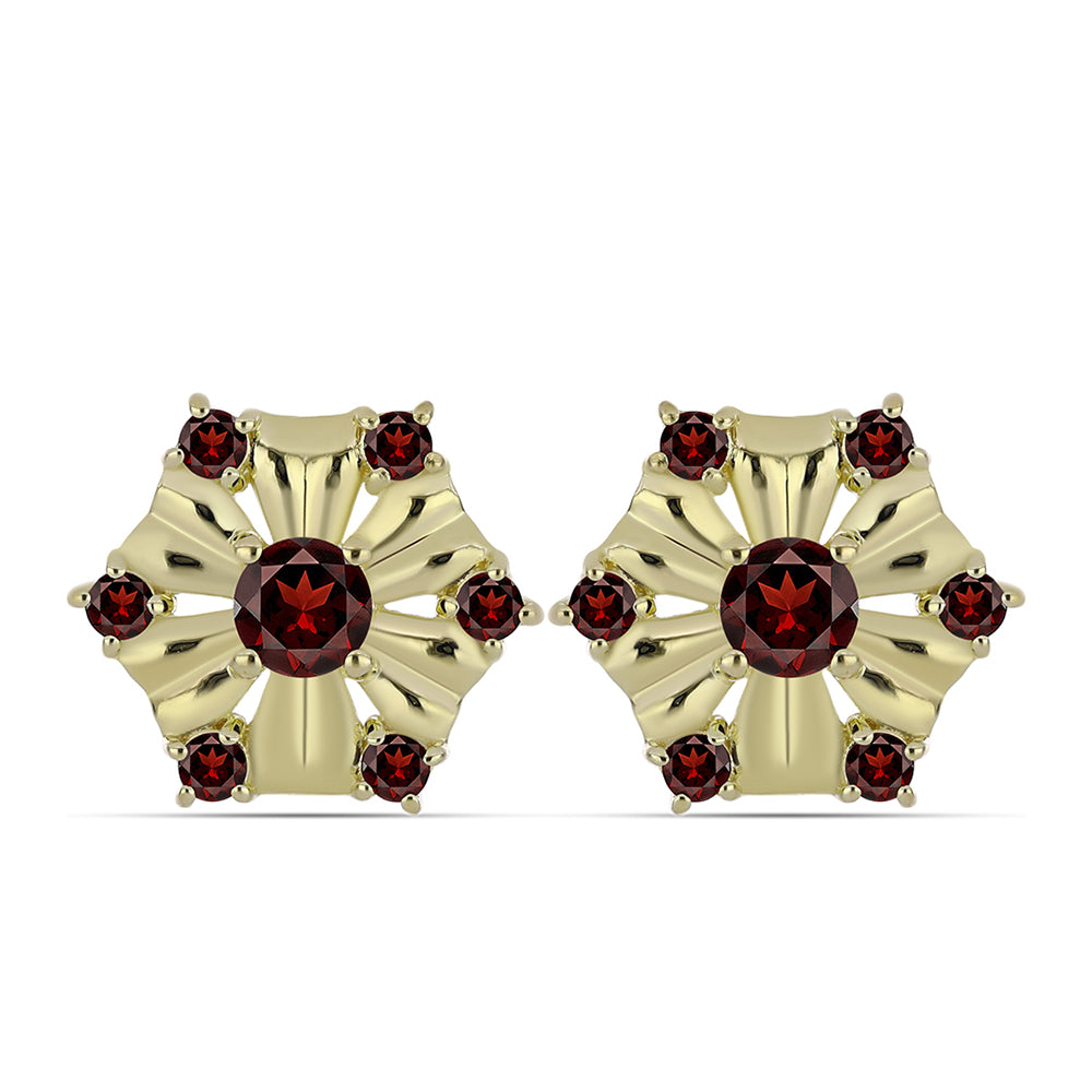 Kullatut hopeat Korvakorut Barton Granaatilla