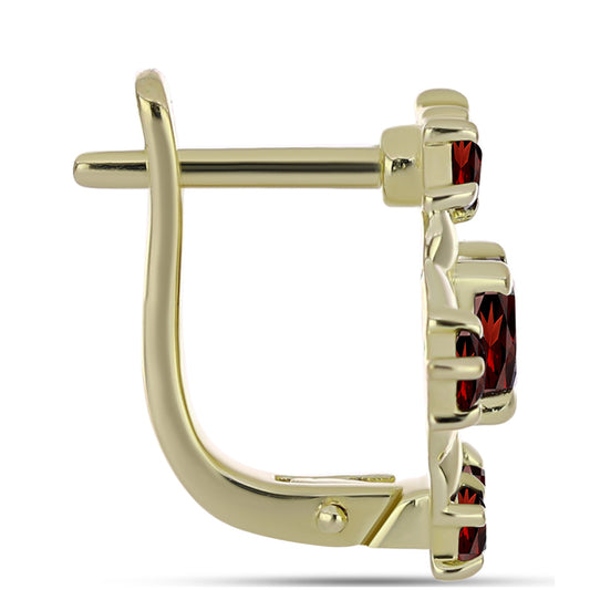 Kullatut hopeat Korvakorut Barton Granaatilla