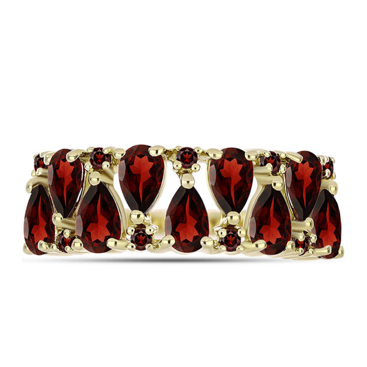 Kullattu hopeaSormus Barton Granaatilla