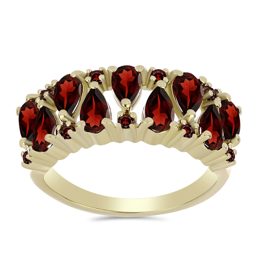 Kullattu hopeaSormus Barton Granaatilla 1 