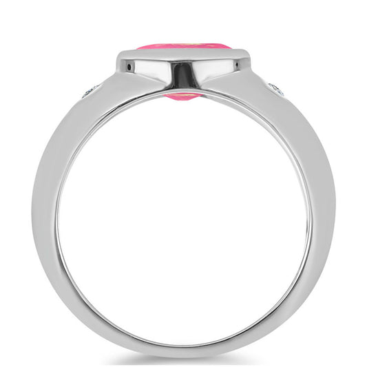 HopeaSormus Lega Dembin Vaaleanpunaisella Opaalilla ja Valkoisella Topaasilla